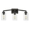 Bernina Industrial Black Bathroom Vanity Light Sconce 3-Light
